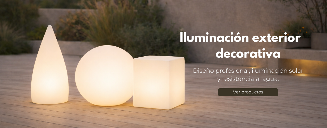 lámparas decorativas LED jardín exterior recargable